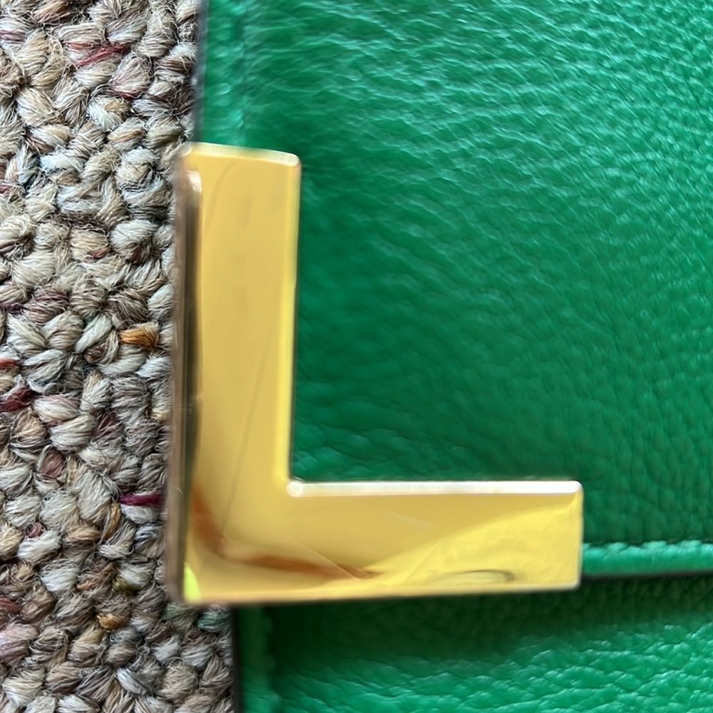 Michael Kors Green Leather Shoulder Bag Clutch Purse - Picture 10 of 11